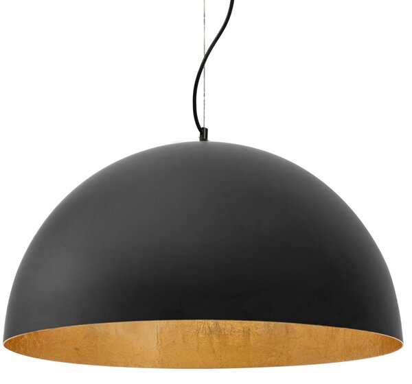 Toolight - Stropní lampa závěsná kovová miska 50cm 1xE27, černá, OSW-05011