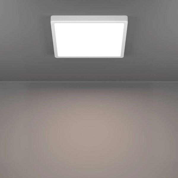 901337 FUEVA 6 LED stropní svítidlo 13W, 2100lm, CCT 2700/4000/6500K, IP44, bílá, 290x 290x 25mm