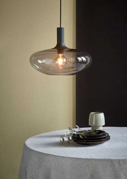 Nordlux Alton závěsné svítidlo 1x60 W černá-kouřová 48973047