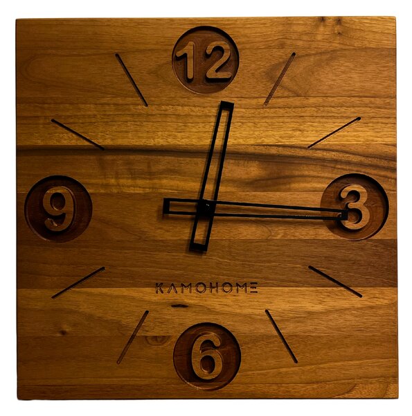 Kamohome Dřevěné nástěnné hodiny PYXIS Velikost: 28x28 cm, Materiál: Jasan