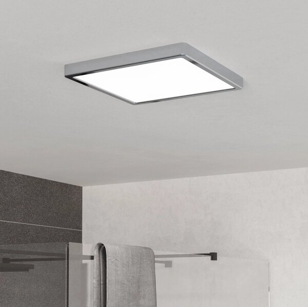 901767 FUEVA 6 LED stropní svítidlo 13W, 2100lm, CCT 2700/4000/6500K, IP44, chrom, 290x 290x 25mm