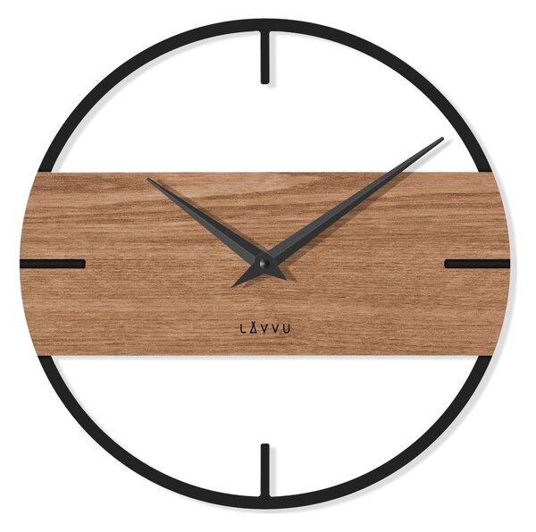 Stylové dřevěné hodiny LAVVU LOFT v industriálním vzhledu LCT4010