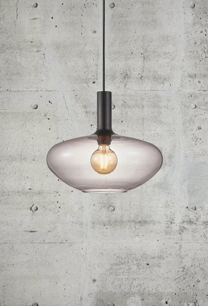 Nordlux Alton závěsné svítidlo 1x60 W černá-kouřová 48973047
