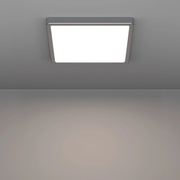 901767 FUEVA 6 LED stropní svítidlo 13W, 2100lm, CCT 2700/4000/6500K, IP44, chrom, 290x 290x 25mm