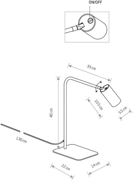 Nowodvorski Lighting Mono stolní lampička 1x10 W bílá 7703