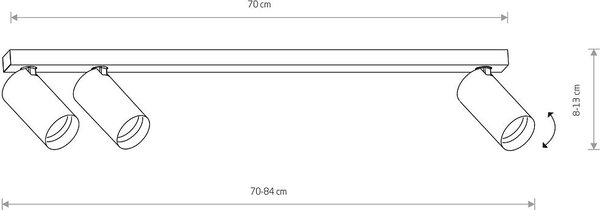 Nowodvorski Lighting Mono stropní světlo 3x10 W černá-mosaz 7783