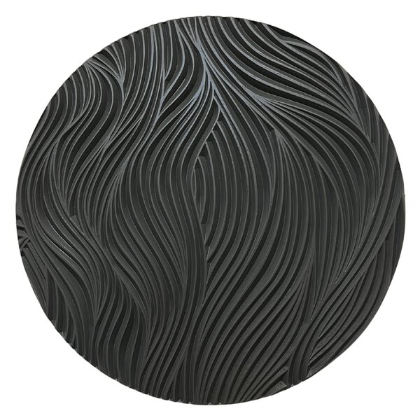 Kamohome Dřevěný obraz na zeď v abstraktním stylu RELIEF Barva: Černá