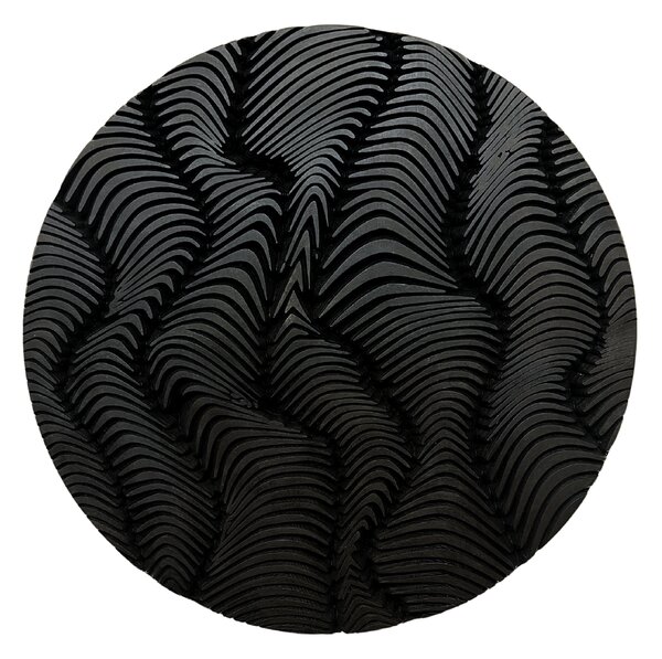 Kamohome Dřevěný obraz na zeď v abstraktním stylu WAVES Barva: Černá