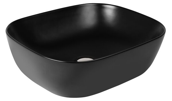 Oltens Hamnes umyvadlo 46.5x37.5 cm oválné na pult černá 40301300