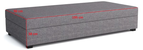 Čalouněná jednolůžková postel 80x195 ARMANDA 1 - šedá