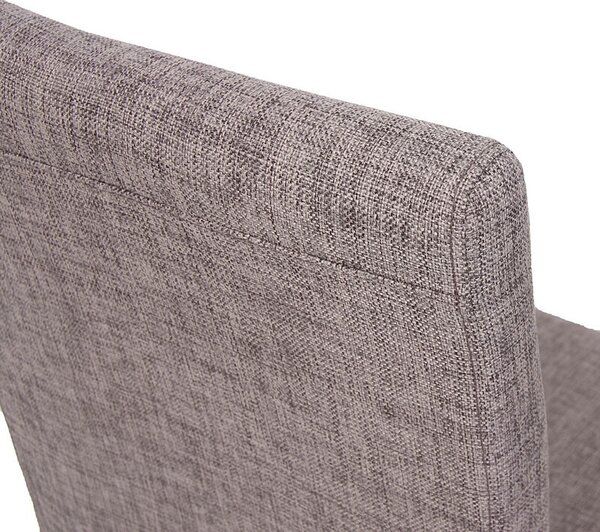 Sada 6 jídelních židlí Littau, židle Kuchyňská židle Textil, šedá, konstrukce nohou - dub