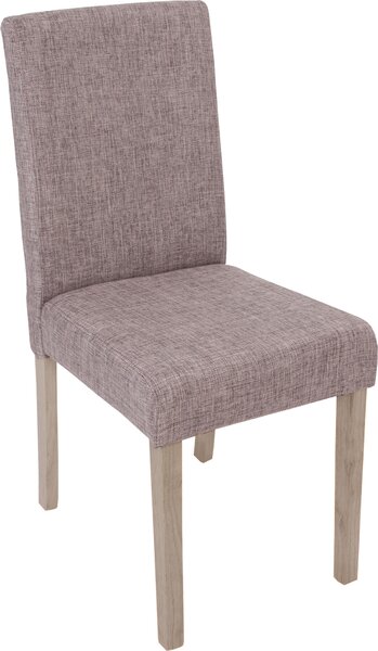 Sada 6 jídelních židlí Littau, židle Kuchyňská židle Textil, šedá, konstrukce nohou - dub