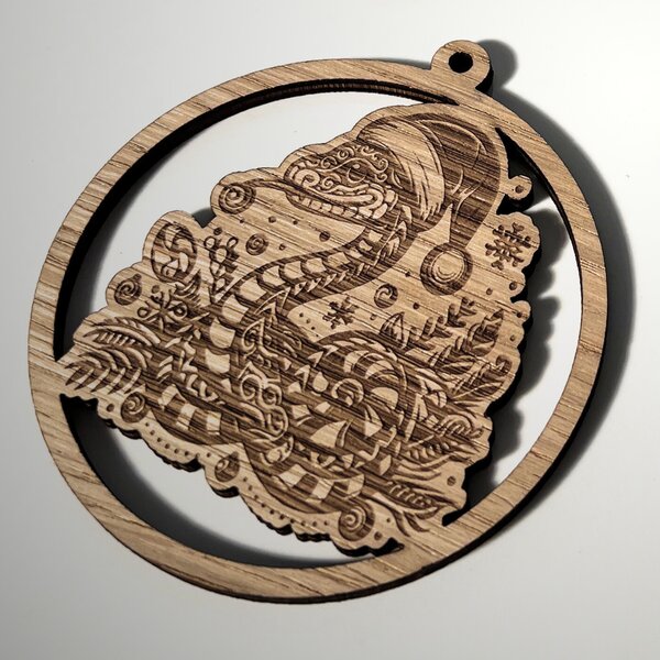 Wooden Mooden Dřevěné vánoční ozdoby Rok Hada