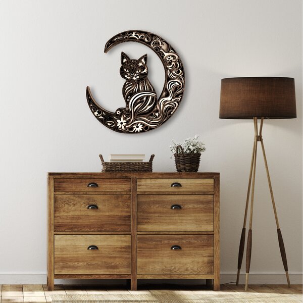 Wooden Mooden 3D Dřevěný obraz na zeď Cat Velikost: 37x37 cm