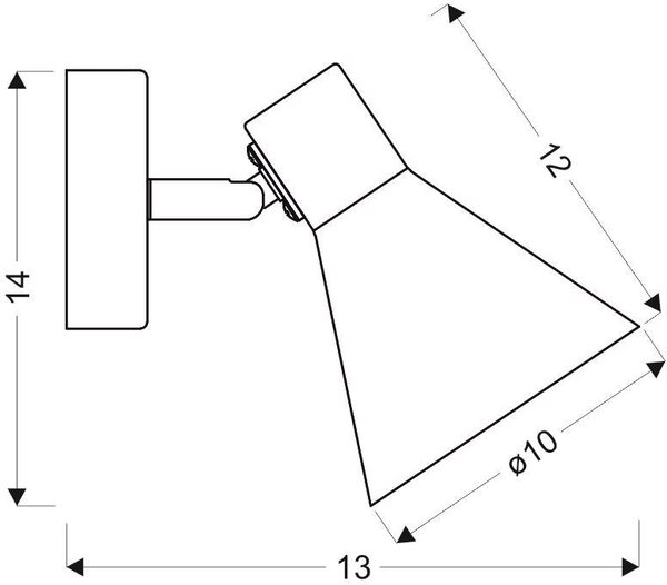 Candellux Less nástěnné svítidlo 1x40 W černá-zlatá 21-70968