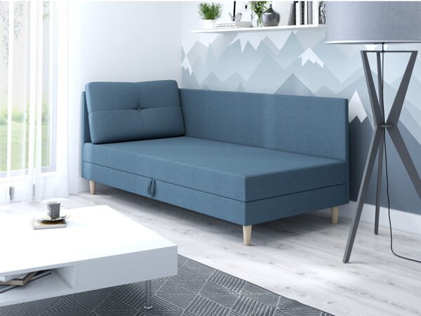 Čalouněná jednolůžková postel 90x195 MENDY PLUS 2 - modro šedá