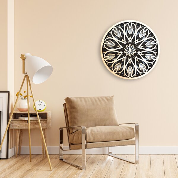 Wooden Mooden Dřevěná mandala na zeď Star Velikost: 37x37 cm