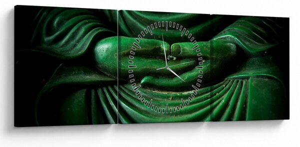 Obraz - Ruka buddhy (s hodinami) (90x30 cm)