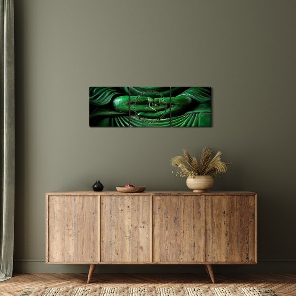 Obraz - Ruka buddhy (s hodinami) (90x30 cm)