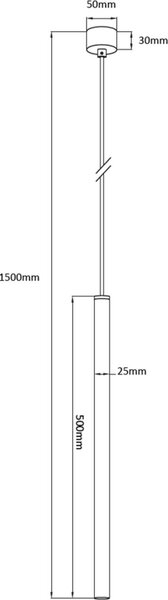 Light Prestige Lungo závěsné svítidlo 1x5 W černá LP-894/1PBK