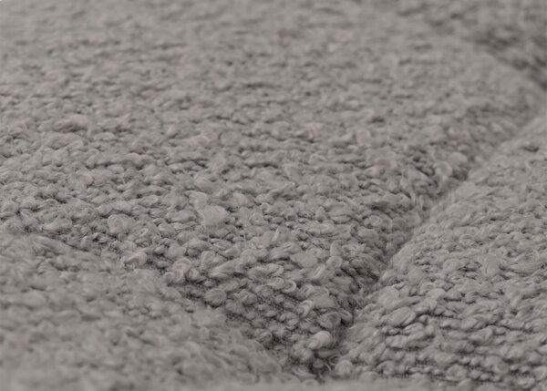 Jídelní židle HWC-A60, kuchyňská otočná židle, ocel Tkanina /textil bouclé (450g/m²) šedá