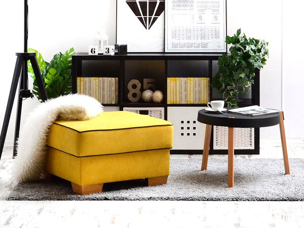Taburetka Marilyn (žlutá + buk). Akce -15%