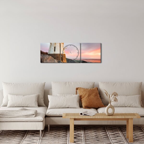 Obraz - Maják Castle Hill (s hodinami) (90x30 cm)