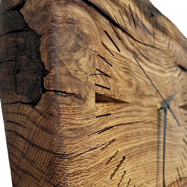 Wooden Mooden Stylové dřevěné mechové hodiny na zeď