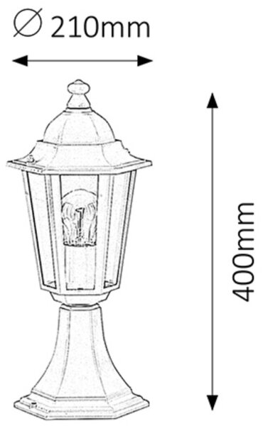 Rabalux 8205 - Venkovní lampa VELENCE 1xE27/60W/230V
