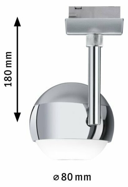 PAULMANN URail LED lištový spot Capsule II spot 6W 4000K stmívatelné 230V matný chrom/chrom