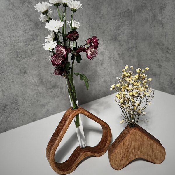 Wooden Mooden Dřevěné vázy s ampulkou Relax - sada Materiál: Jasan