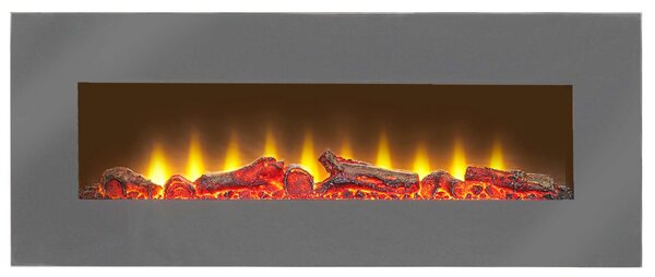 Sureflame WM-9505 Elektrický nástěnný krb s dálkovým ovládáním v šedé barvě, 42 palců