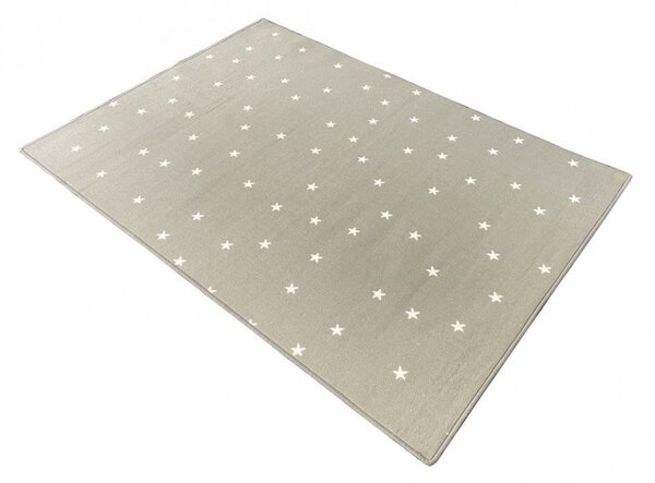 Vopi | Dětský koberec Hvězdička šedá - 140 x 200 cm