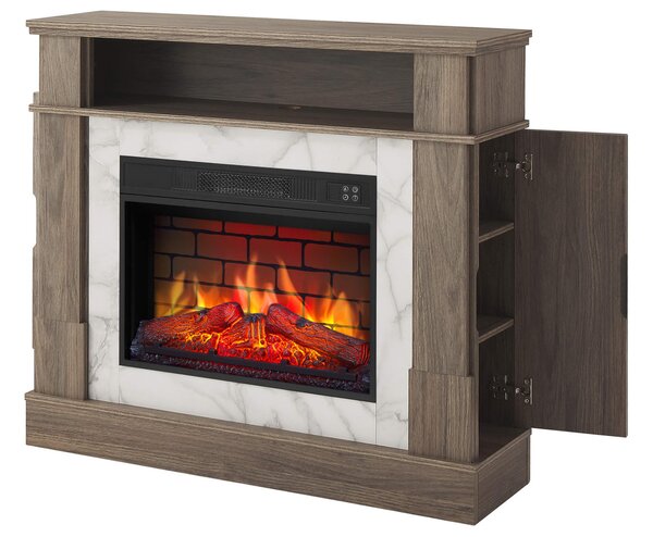 Elektrický krb ArtiFlame For Living AF23BS dub šedý – volně stojící krb s 3D efektem plamenů, LED osvětlením, 1,8 kW, do 30 m²