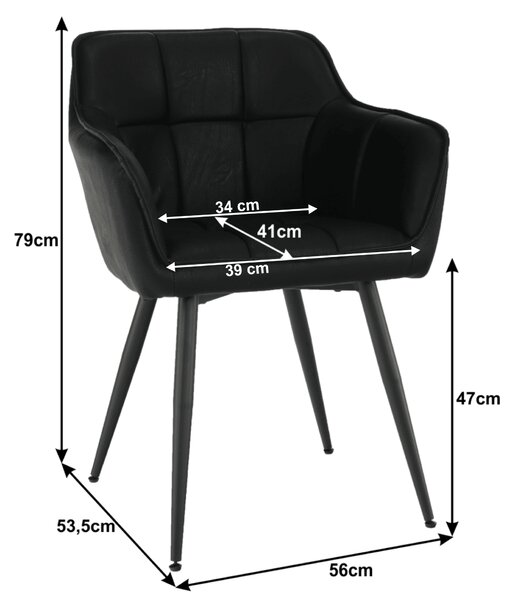KONDELA Designové křeslo, černá, TOPAZ