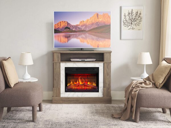 Elektrický krb ArtiFlame For Living AF23BS dub šedý – volně stojící krb s 3D efektem plamenů, LED osvětlením, 1,8 kW, do 30 m²