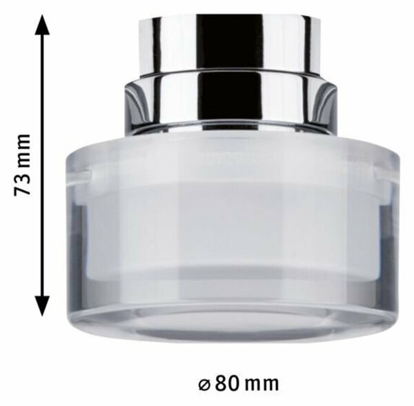 PAULMANN URail LED lištový spot Topa Dot spot 4000K stmívatelné 230V chrom/čirá/satén