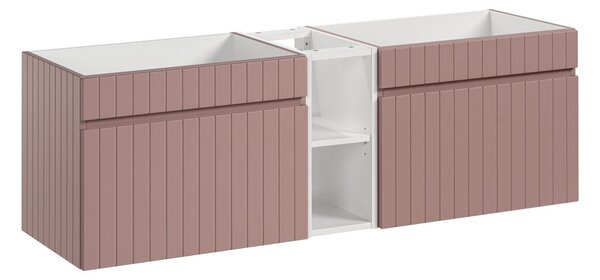 Comad Závěsná skříňka pod umyvadlo Iconic 140 cm bílá/růžová