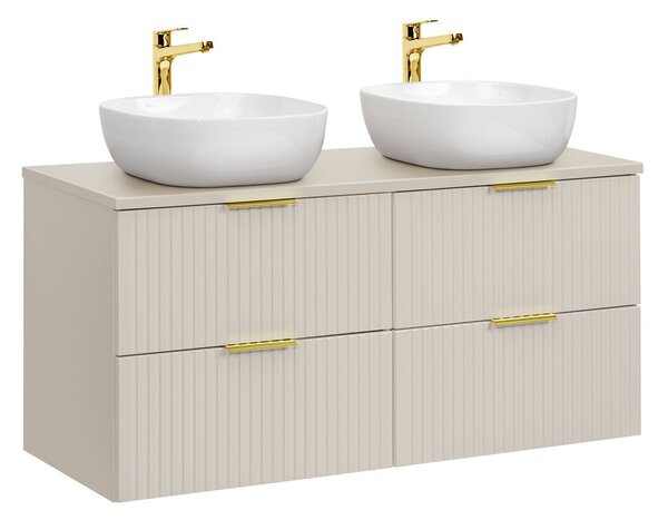 Comad Koupelnová sestava Adele Cashmere 120 cm s umyvadly a skříňkami kašmírová