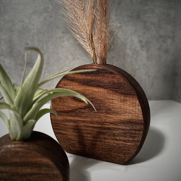 Wooden Mooden Sada dřevěných kulatých váz Materiál: Dub