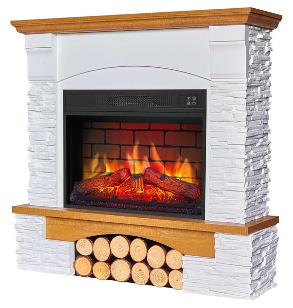 Elektrický krb ArtiFlame Roxwell AF23BS s topným výkonem 1800 W, realistickým efektem plamene, LED osvětlením, dálkovým ovládáním, časovačem, černá barva