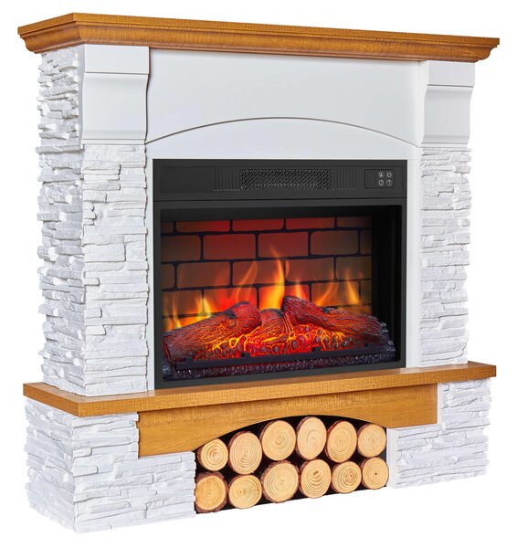 Elektrický krb ArtiFlame Roxwell AF23BS s topným výkonem 1800 W, realistickým efektem plamene, LED osvětlením, dálkovým ovládáním, časovačem, černá barva