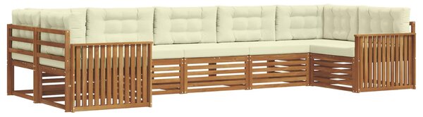 Venkovní pohovková souprava 7 ks Přirozená a Krémová 3374055