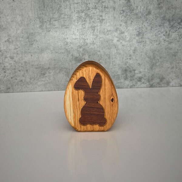 Wooden Mooden Dřevěná velikonoční vajíčka z dubu a amerického ořechu Vzor: 4