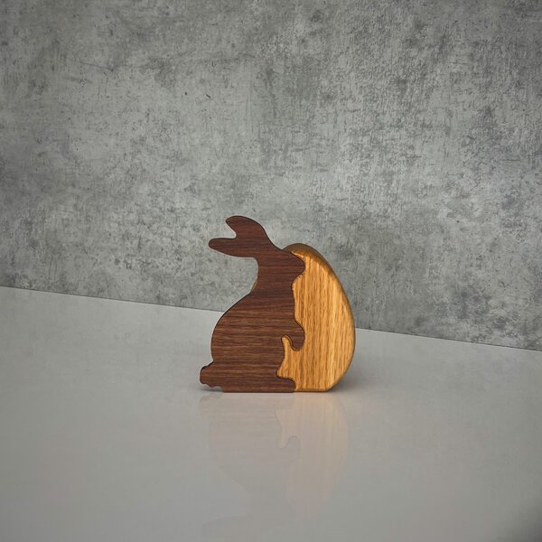 Wooden Mooden Dřevěná velikonoční vajíčka z dubu a amerického ořechu Vzor: 4