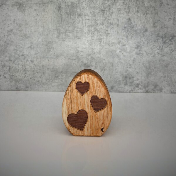 Wooden Mooden Dřevěná velikonoční vajíčka z dubu a amerického ořechu Vzor: 4