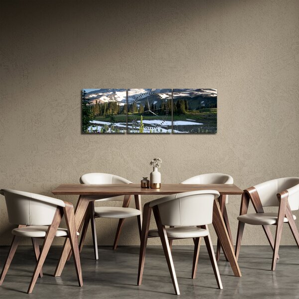 Obraz - Mount Rainier (s hodinami) (90x30 cm)