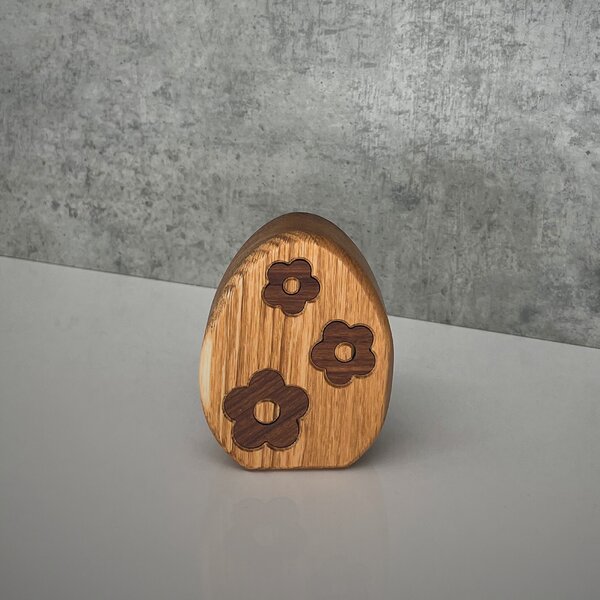 Wooden Mooden Dřevěná velikonoční vajíčka z dubu a amerického ořechu Vzor: 4