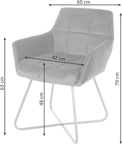 Sada 6 jídelních židlí HWC-F37, židle kuchyňská židle, retro design samet zlaté nohy černá