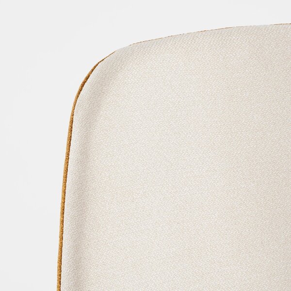 Slídové dekorace Jídelní židle Tallos - recyklovaný polyester - Off White, Ochre